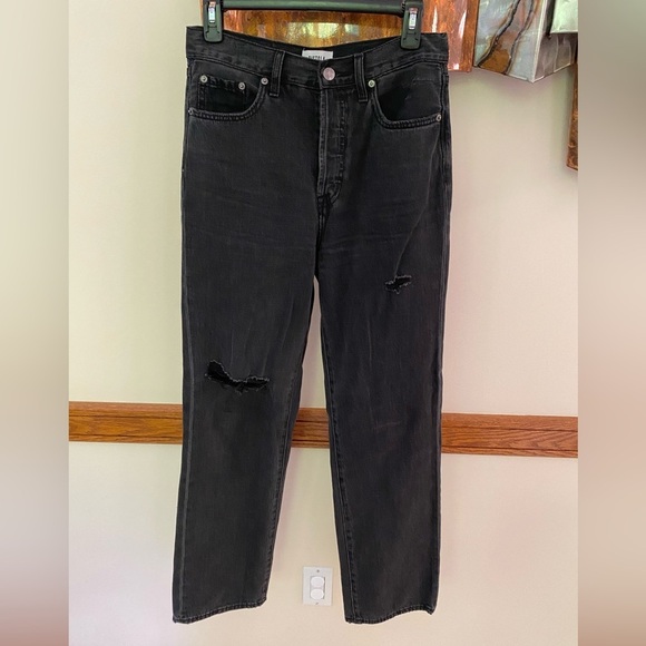 Pistola Cassie Super High Rise Straight jeans in black P00016322RK size 27 - Picture 3 of 14